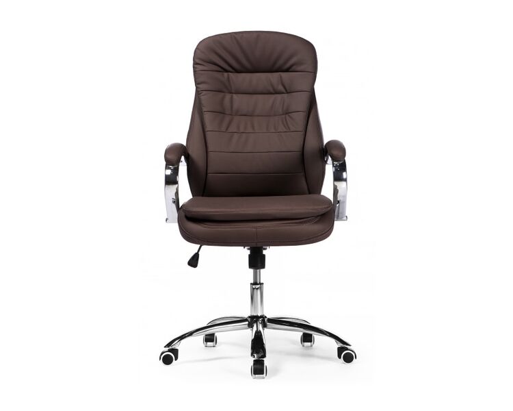 Купить Компьютерное кресло Tomar коричневый, хром, фото 2