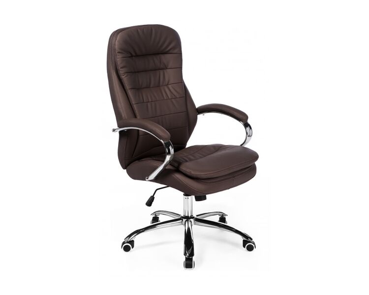 Купить Компьютерное кресло Tomar коричневый, хром, фото 7