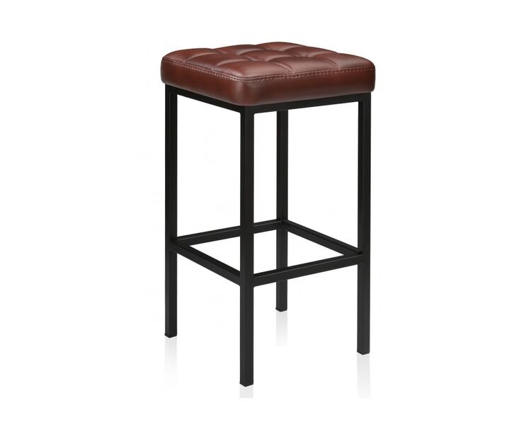Купить Барный стул Лофт темно-коричневый, черный, Цвет: коричневый