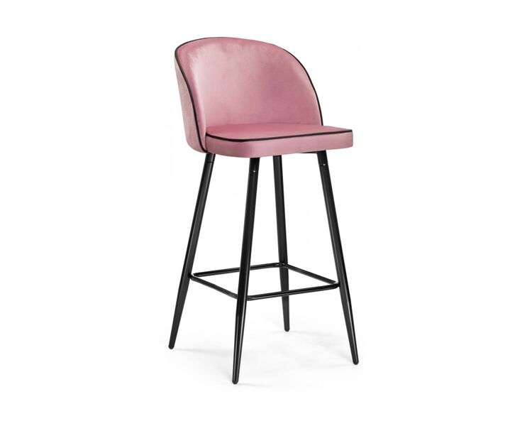 Купить Барный стул Zefir розовый, черный, Цвет: розовый