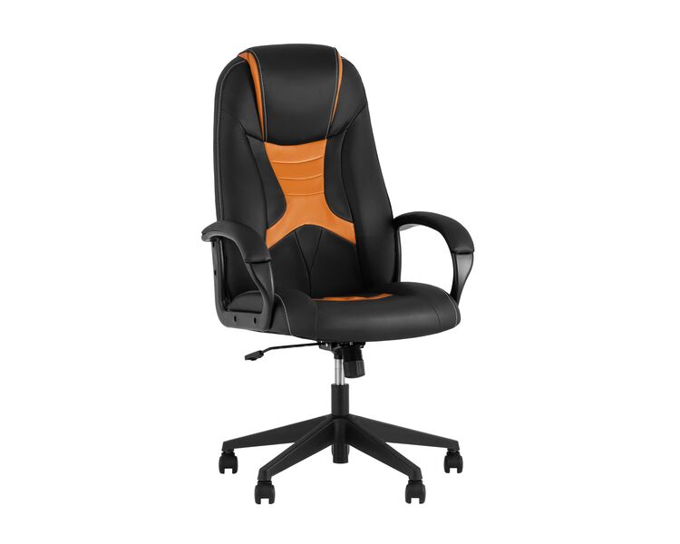 Купить Кресло игровое TopChairs ST-CYBER 8 оранжевый, Цвет: черный/оранжевый