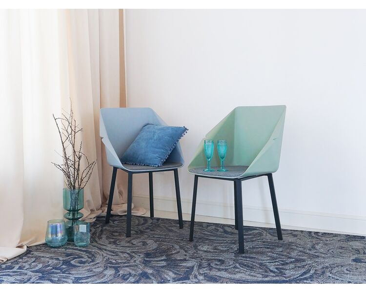 Купить Стул-кресло Donato голубой/черный, Цвет: голубой, фото 8