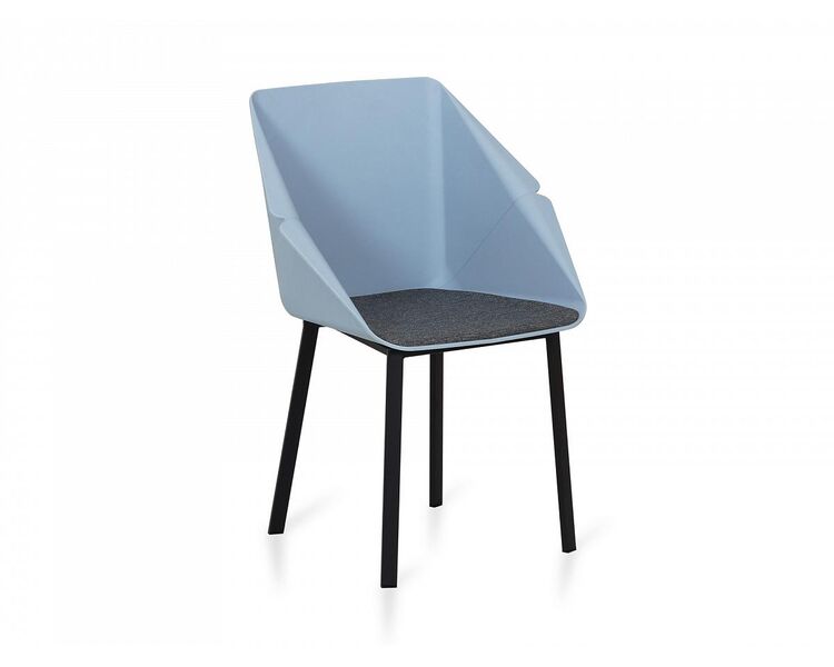 Купить Стул-кресло Donato голубой/черный, Цвет: голубой