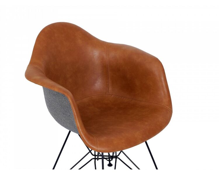 Купить Стул-кресло Lestari светло-коричневый/черный, Цвет: коричневый, фото 4