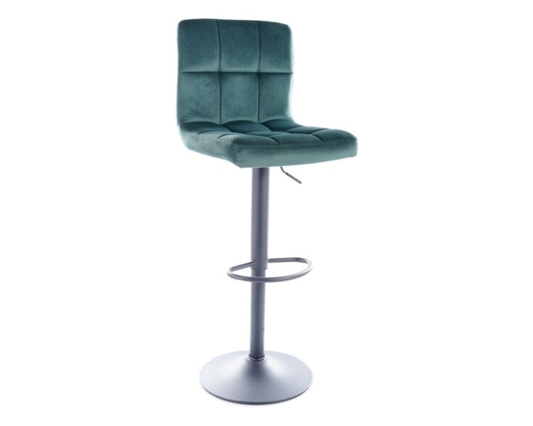 Купить Барный стул Signal C105 VELVET зеленый/черный, Цвет: зеленый