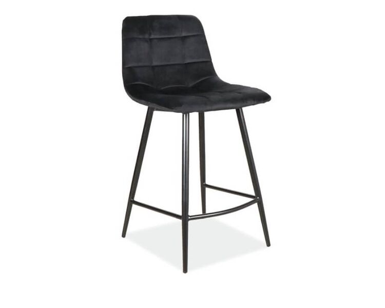 Купить Полубарный стул Signal MILA H-2 VELVET серый/черный, Цвет: черный