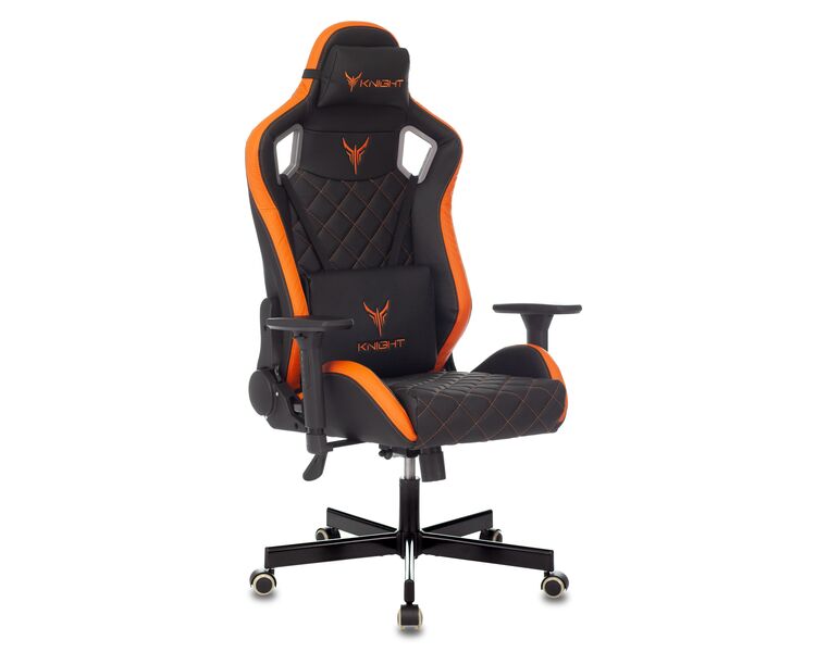 Купить Кресло игровое Knight OUTRIDER оранжевый/черный, Цвет: черный/оранжевый