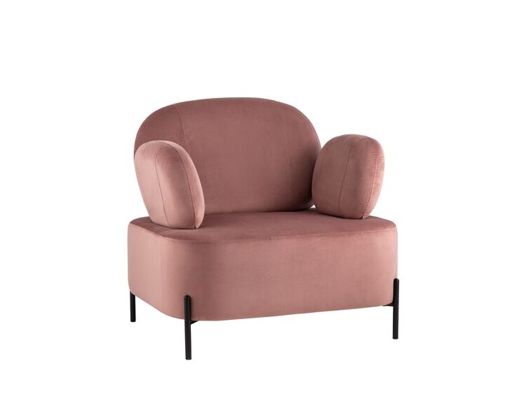 Купить Кресло Кэнди с подлокотниками велюр пыльно-розовый, Цвет: пыльно-розовый