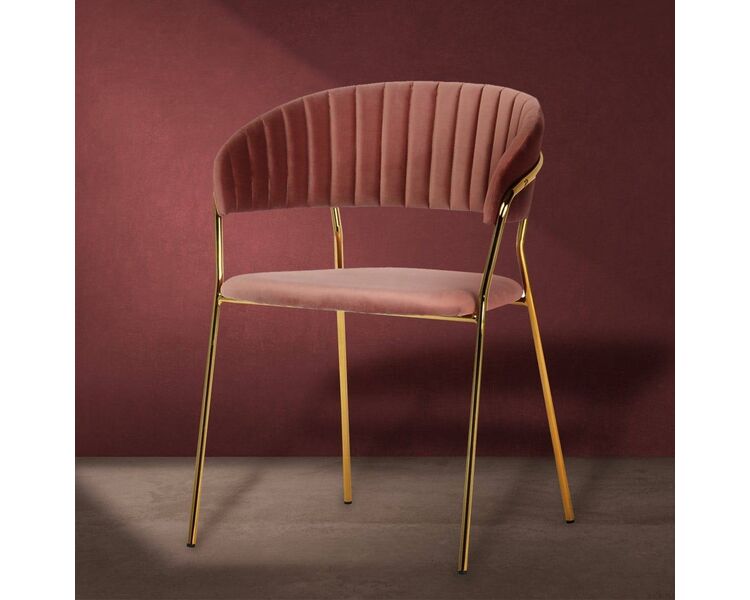 Купить Стул-кресло Turin золото розовый, золотой, Цвет: розовый, фото 8