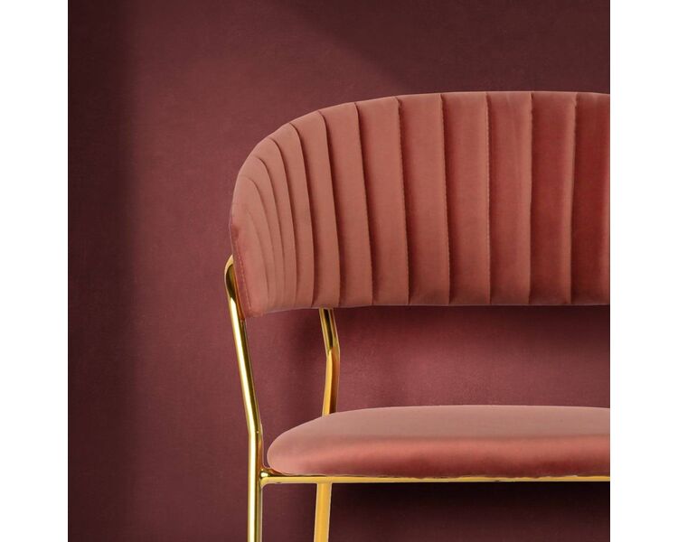 Купить Стул-кресло Turin золото розовый, золотой, Цвет: розовый, фото 9