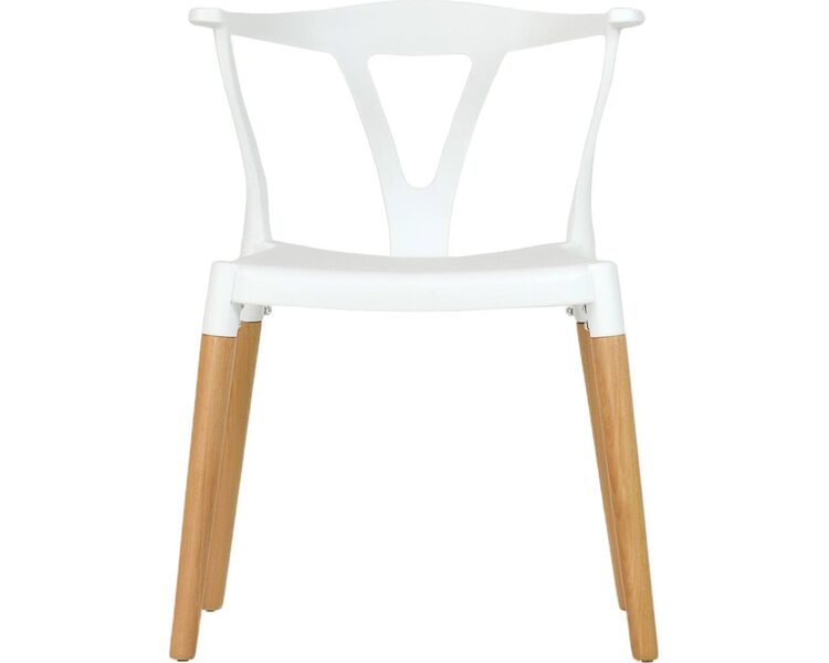 Купить Стул-кресло Wishbone белый, светлое дерево, Цвет: белый, фото 2