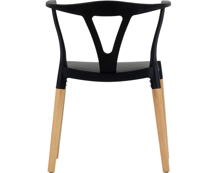 Купить Стул-кресло Wishbone черный, светлое дерево, Цвет: черный, фото 3