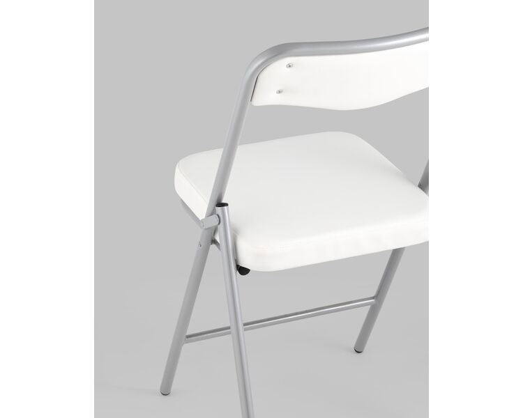 Купить Складной стул Джонни экокожа белый, метал ножки, Цвет: белый, фото 7