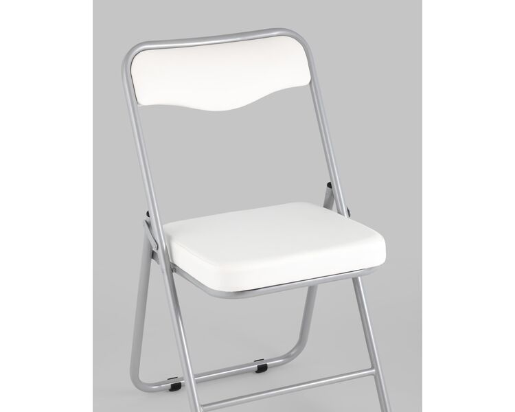 Купить Складной стул Джонни экокожа белый, метал ножки, Цвет: белый, фото 8