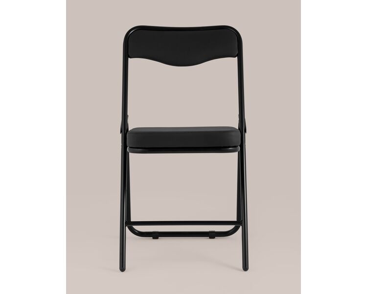 Купить Складной стул Джонни экокожа черный, черные ножки, Цвет: черный, фото 4