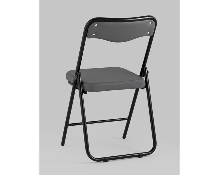 Купить Складной стул Джонни экокожа серый, черные ножки, Цвет: серый, фото 6