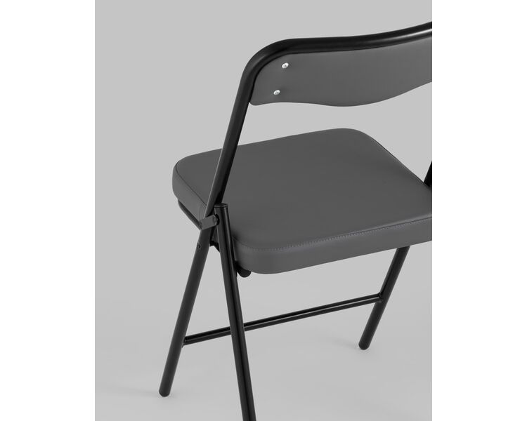 Купить Складной стул Джонни экокожа серый, черные ножки, Цвет: серый, фото 7