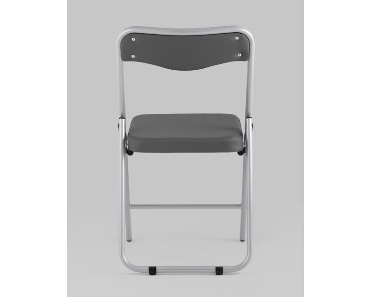Купить Складной стул Джонни экокожа серый, метал ножки, Цвет: серый, фото 5