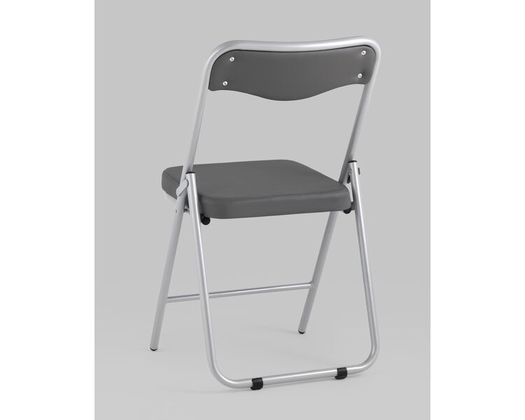 Купить Складной стул Джонни экокожа серый, метал ножки, Цвет: серый, фото 6