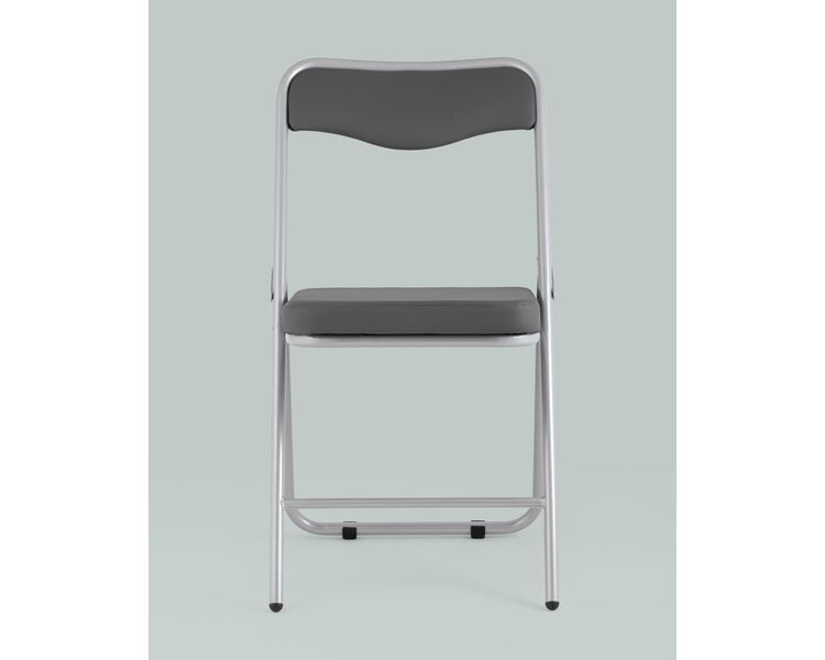 Купить Складной стул Джонни экокожа серый, метал ножки, Цвет: серый, фото 4
