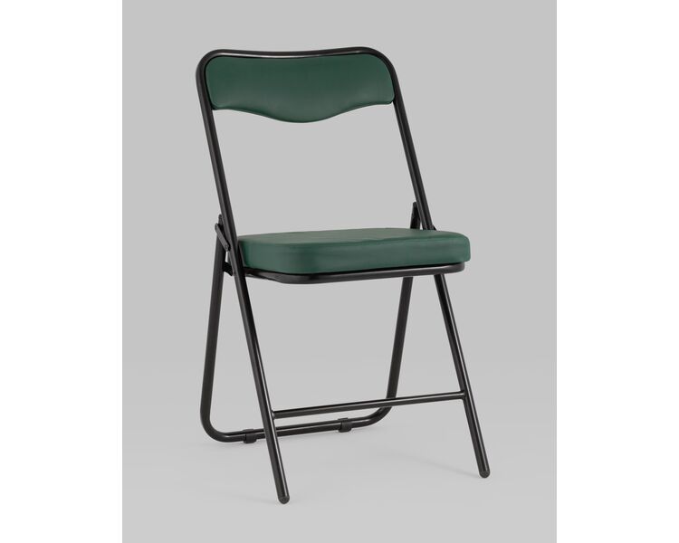 Купить Складной стул Джонни экокожа зеленый, черные ножки, Цвет: зеленый, фото 2