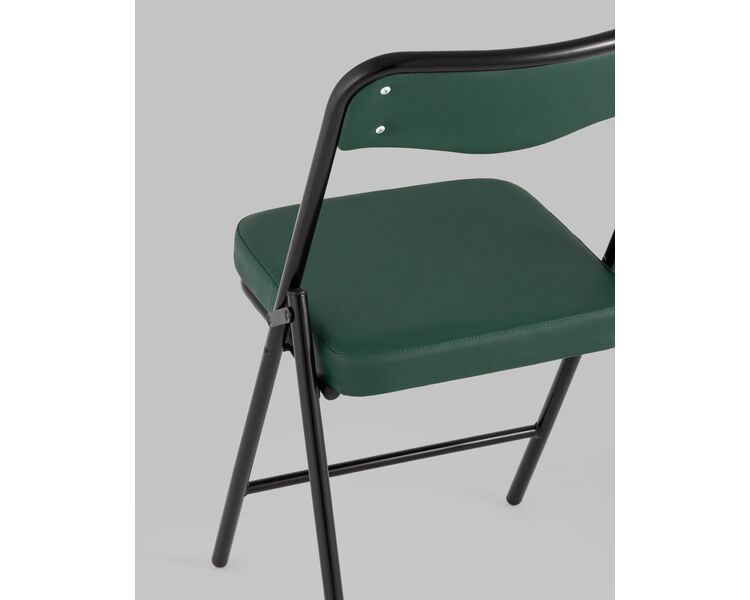 Купить Складной стул Джонни экокожа зеленый, черные ножки, Цвет: зеленый, фото 7