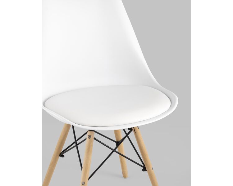 Купить Обеденная группа стол DSW D90, 4 стула Eames Soft белый, Цвет: белый-1, фото 9