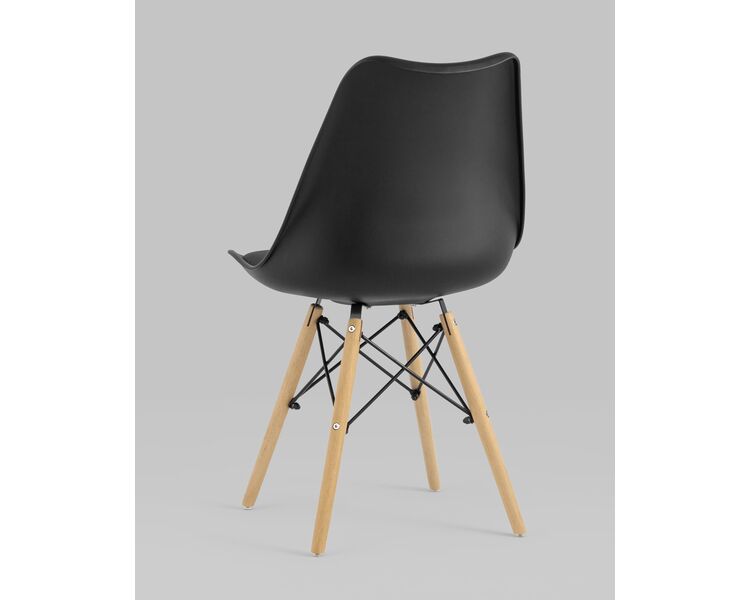 Купить Обеденная группа стол DSW D90, 4 стула Eames Soft черный, Цвет: черный, фото 8