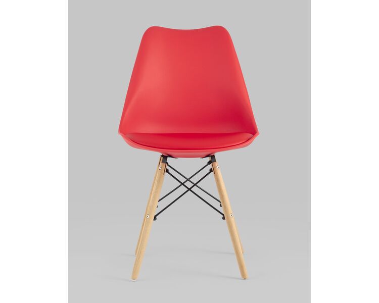 Купить Обеденная группа стол DSW D100, 4 стула Eames Soft красный, Цвет: красный, фото 6