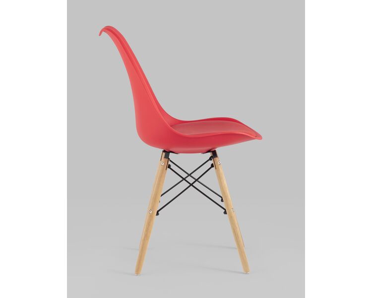 Купить Обеденная группа стол DSW D90, 4 стула Eames Soft красный, Цвет: красный, фото 5