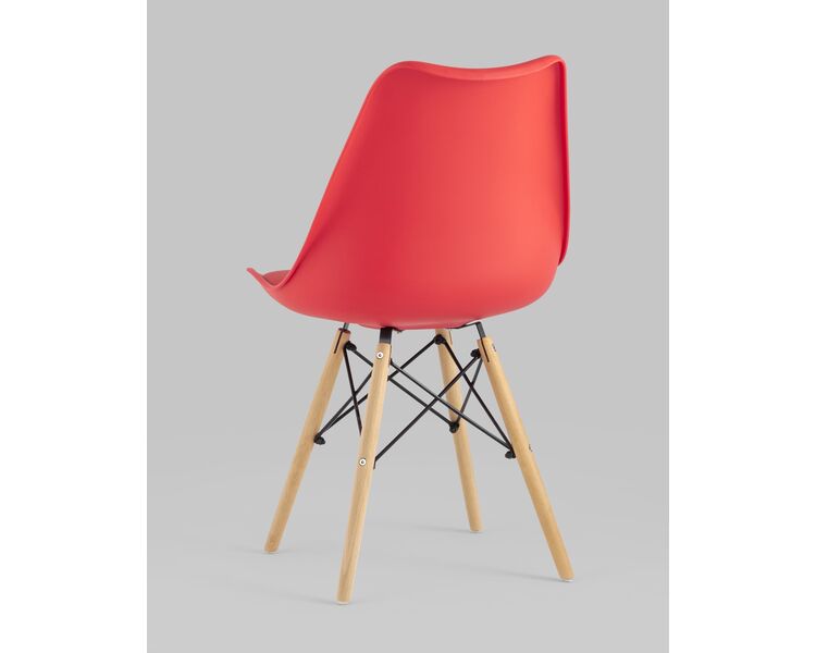 Купить Обеденная группа стол DSW D90, 4 стула Eames Soft красный, Цвет: красный, фото 8