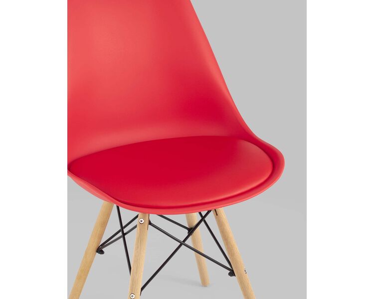 Купить Обеденная группа стол DSW D90, 4 стула Eames Soft красный, Цвет: красный, фото 9
