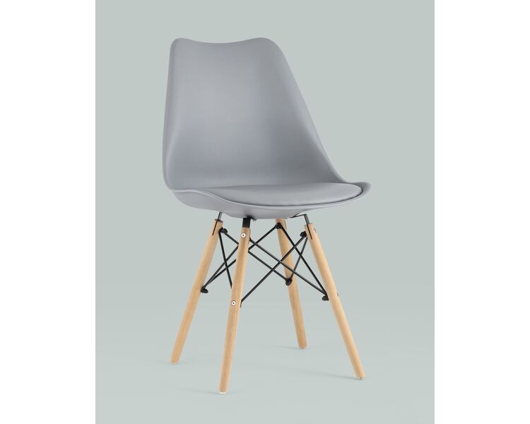 Купить Обеденная группа стол DSW D100, 4 стула Eames Soft серый, Цвет: серый, фото 4