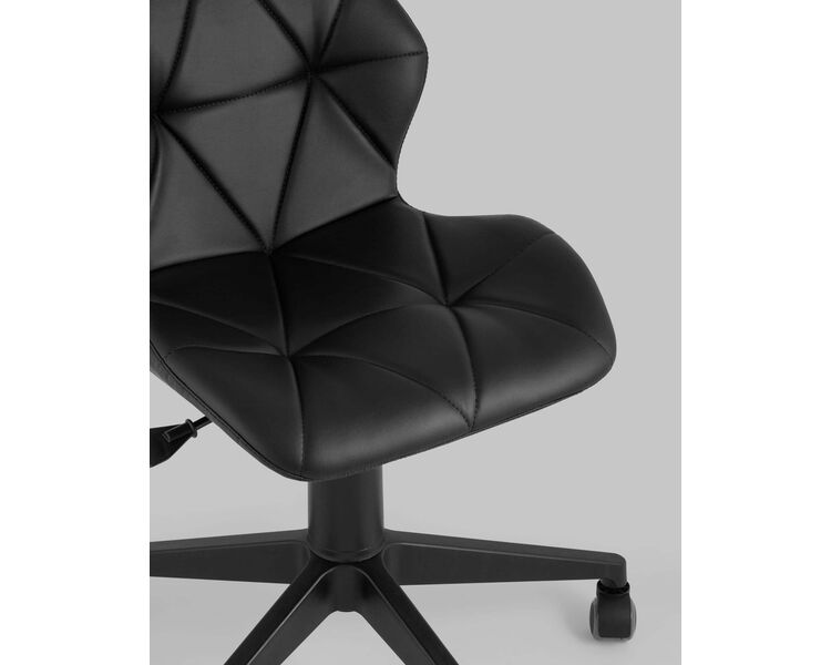 Купить Кресло компьютерное Эдвин экокожа черный, Цвет: черный, фото 8