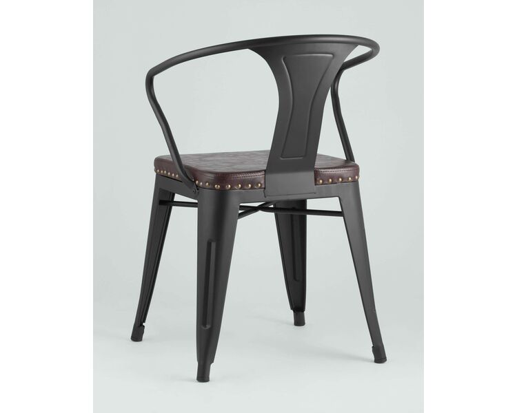 Купить Стул-кресло Tolix Arms Soft черный матовый, Цвет: черный матовый, фото 5
