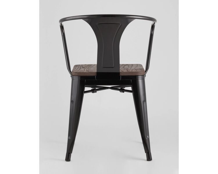 Купить Стул-кресло Tolix Arm Dark Wood черный, Цвет: черный, фото 6