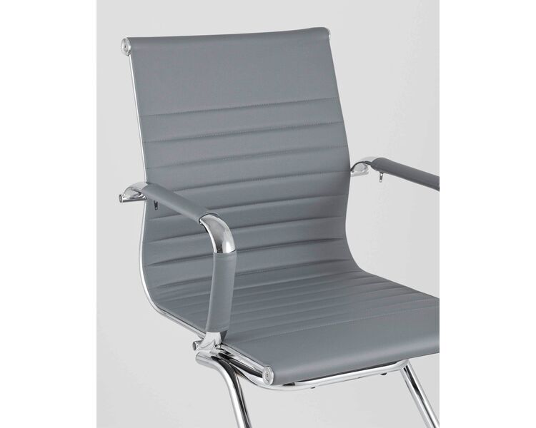 Купить Стул-кресло для посетителей TopChairs Visit черный, Цвет: черный/серый/черный, фото 10