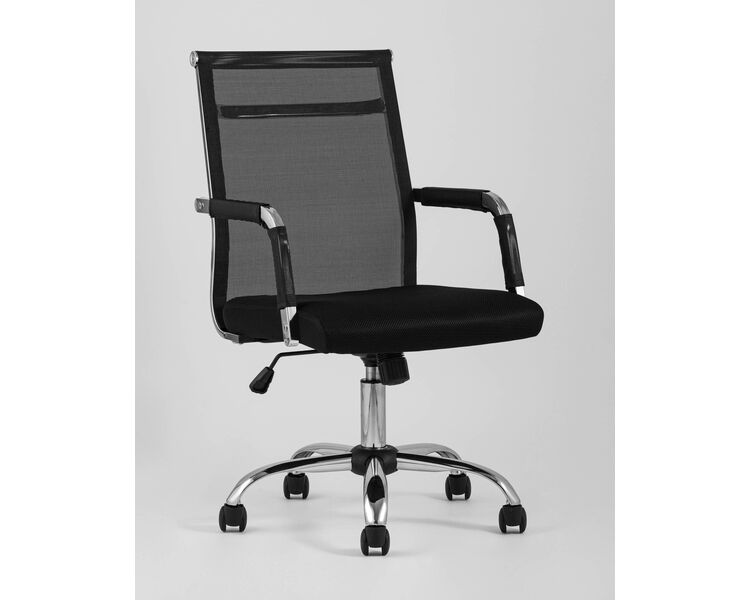 Купить Кресло офисное TopChairs Clerk черный, Цвет: черный/хром, фото 2