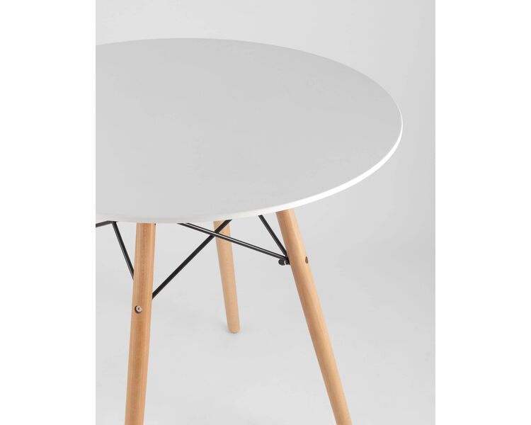 Купить Обеденная группа стол DSW D80, 2 стула Style DSW белый, Цвет: белый-2, фото 3