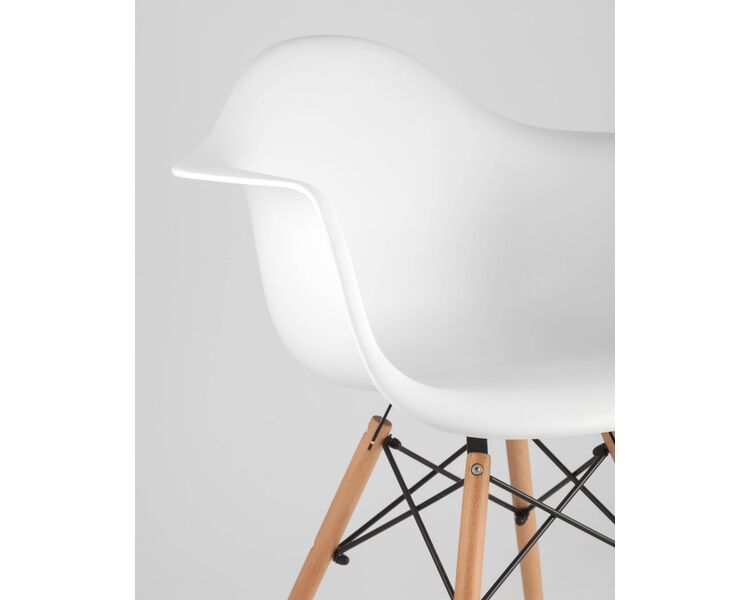Купить Обеденная группа стол DSW D90, 4 стула DAW белый, Цвет: белый, фото 9