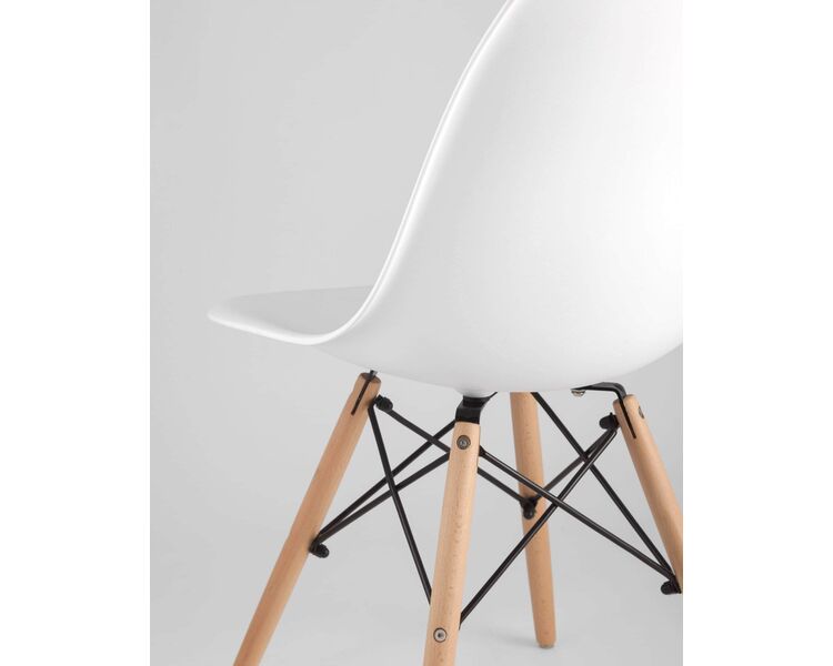 Купить Обеденная группа стол DSW D80, 2 стула Style DSW белый, Цвет: белый-2, фото 8