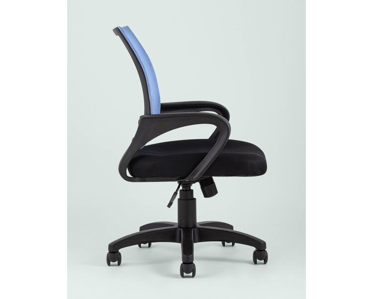 Купить Кресло офисное TopChairs Simple голубой, Цвет: голубой/черный, фото 4