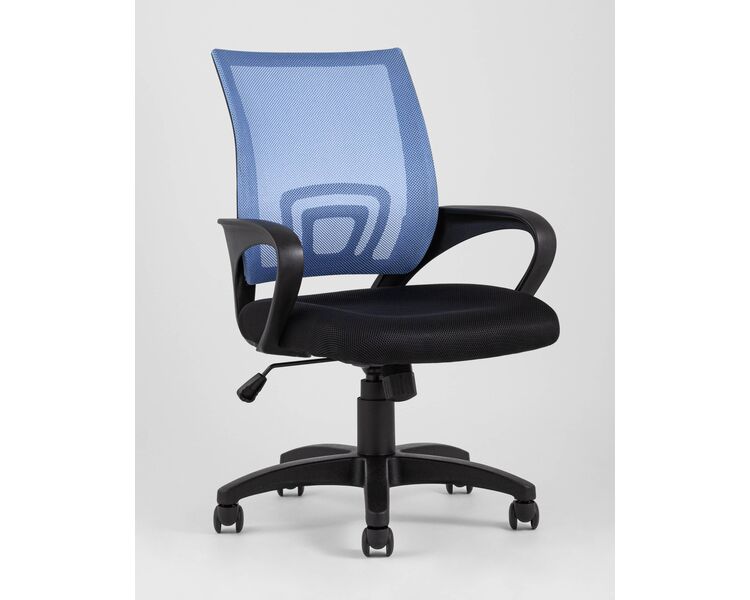 Купить Кресло офисное TopChairs Simple голубой, Цвет: голубой/черный, фото 2