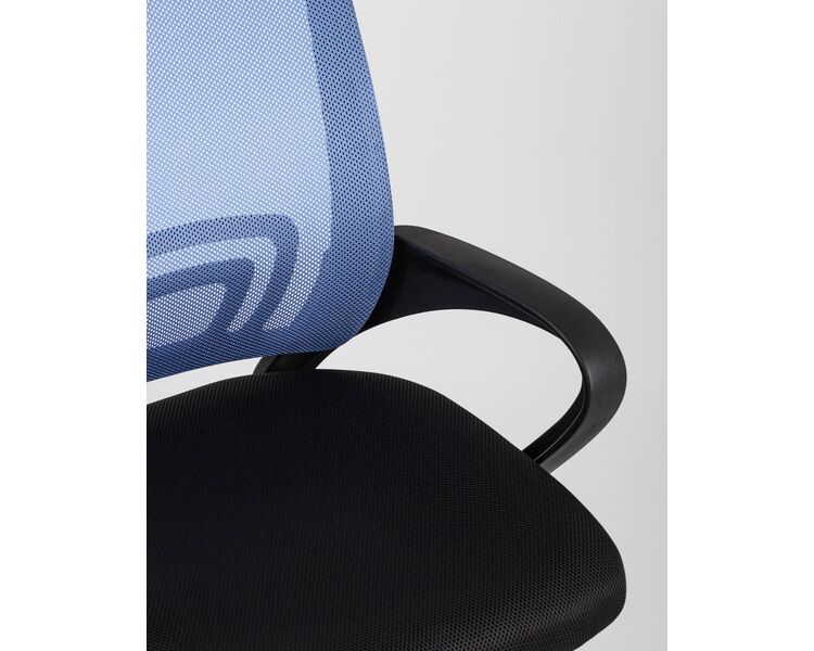 Купить Кресло офисное TopChairs Simple голубой, Цвет: голубой/черный, фото 9