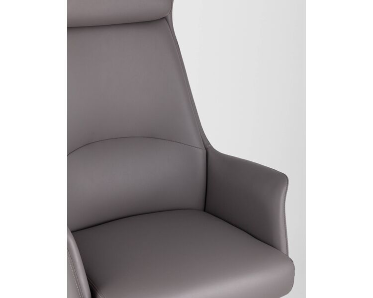 Купить Кресло руководителя TopChairs Viking серый, Цвет: серый/хром, фото 10