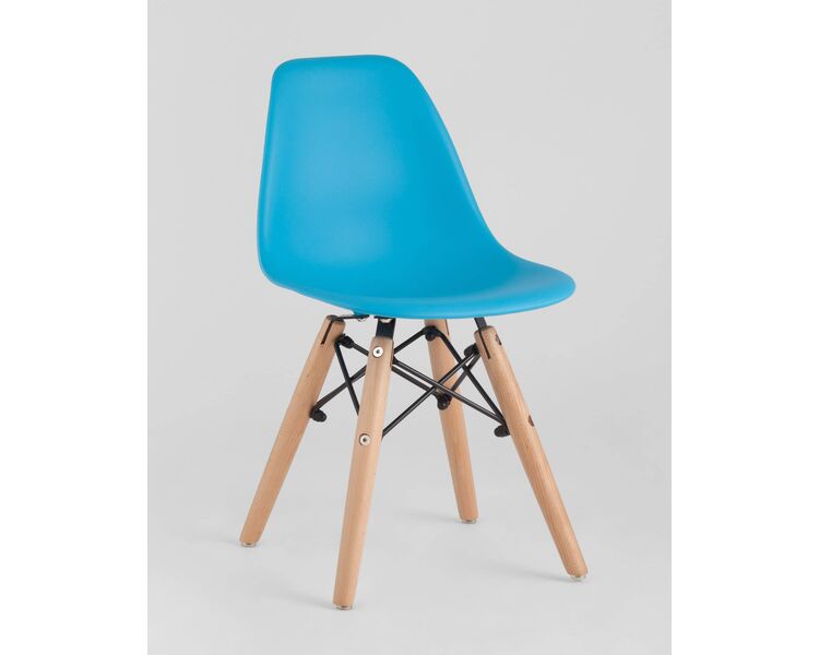 Купить Комплект детский стол DSW, 3 голубых стула, Цвет: голубой-1, фото 4
