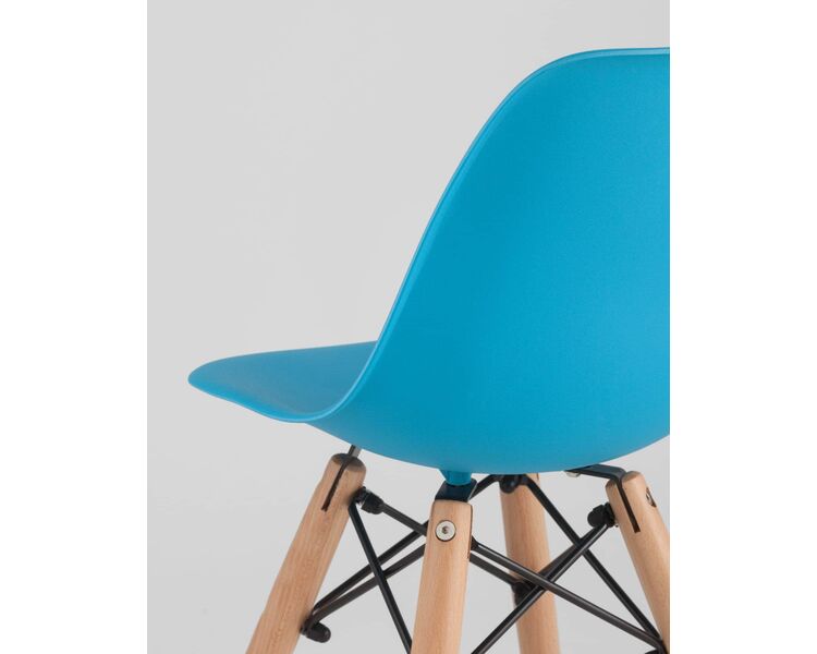 Купить Комплект детский стол DSW, 3 голубых стула, Цвет: голубой-1, фото 9