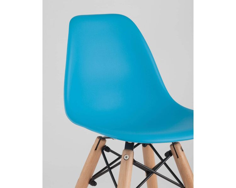 Купить Комплект детский стол DSW, 3 голубых стула, Цвет: голубой-1, фото 8