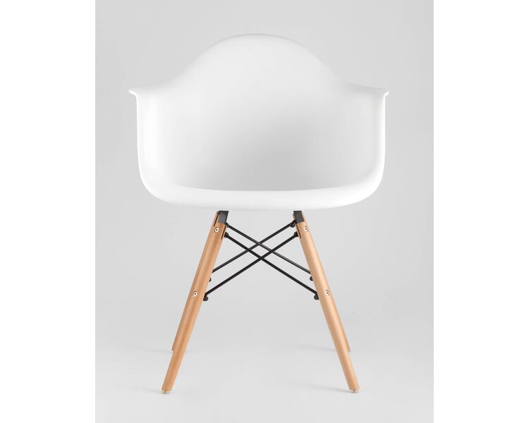 Купить Обеденная группа стол DSW Rectangle, 4 белых стула DAW, Цвет: белый-2, фото 5