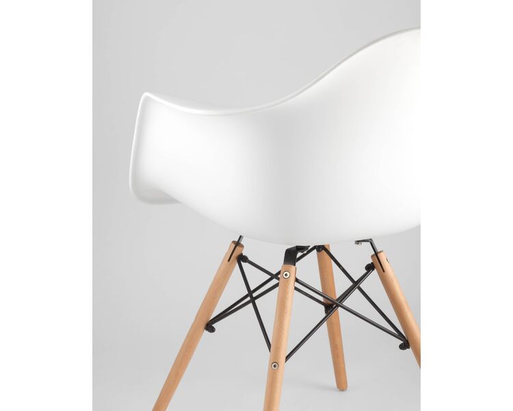 Купить Обеденная группа стол DSW Rectangle, 4 белых стула DAW, Цвет: белый-2, фото 9
